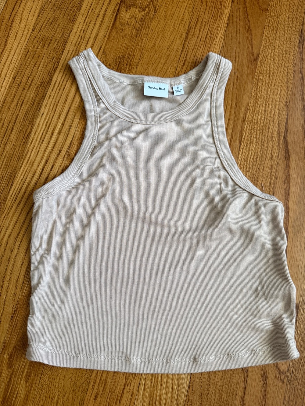 Aritzia Sunday Best oatmeal Summer tank top Small